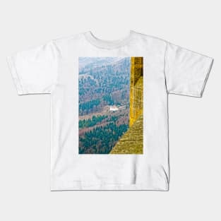 Maria Zell Chapel viewed from Burg Hohenzollern Castle Kids T-Shirt